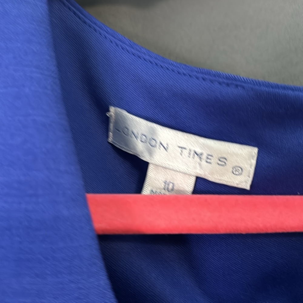London Times royal blue size 10 dress - Picture 2 of 2